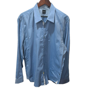 Hugo Boss Men's Blue Shirt long sleeve size XL GUC..